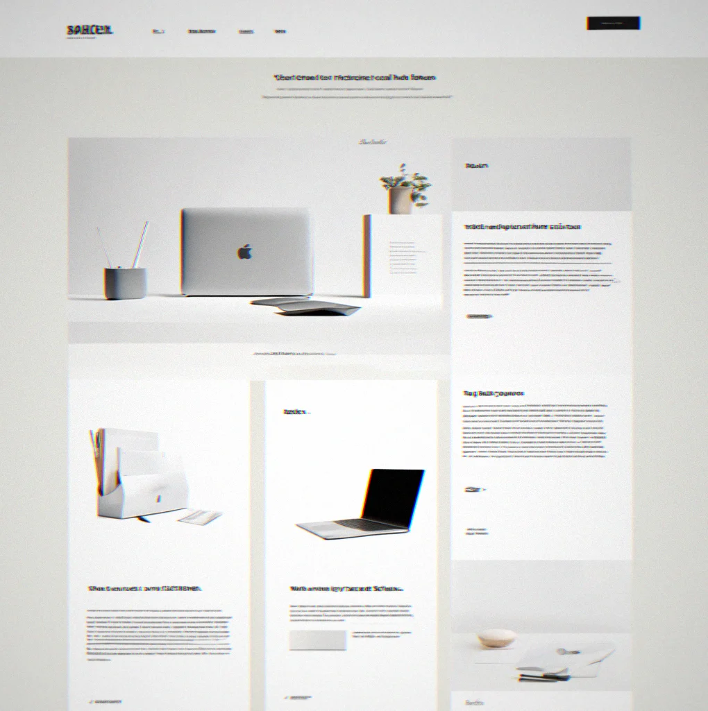 Minimalist website Layout With Clean typography, restrained whitespace, and a clear visual hierarchy showing service offerings in plain language