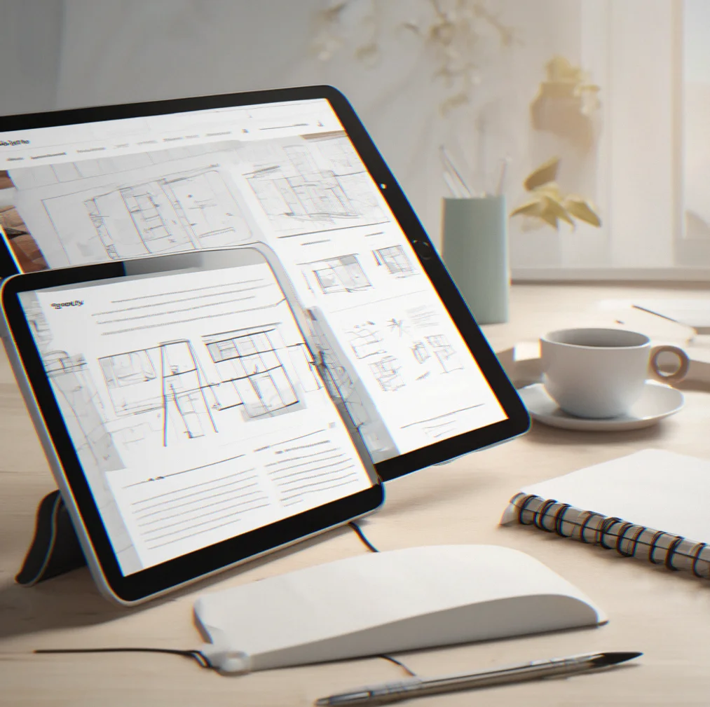 Tablet screen showing how the layout adapts to mobile with proper heading hierarchy and button spacing that meets WCAG standards